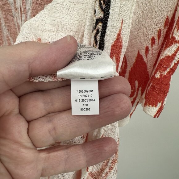 CHICOS shirt jacket tunic duster kimono aztec hippie boho lightweight XS 3 - Picture 9 of 9